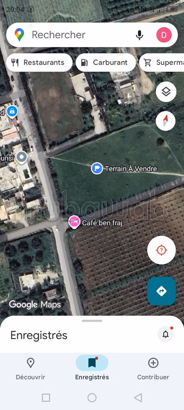 Terrain à vendre à El Ksibi. Superficie 938 m²