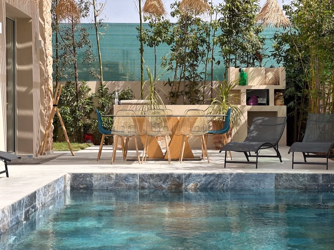 Amelkis 1: Villa à louer meublée 5Ch, Piscine 14X4 en L chauffée