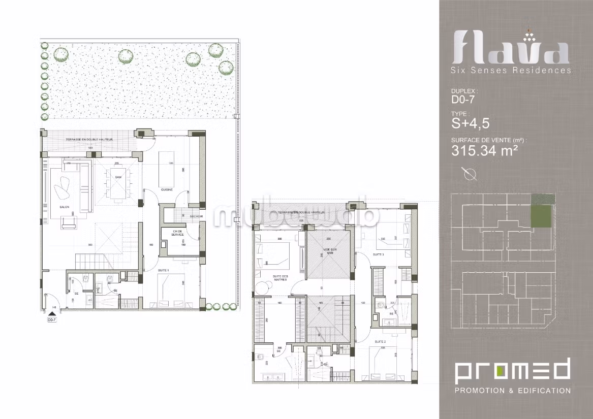 Apartment to purchase in Les Jardins de Carthage. 4 rooms