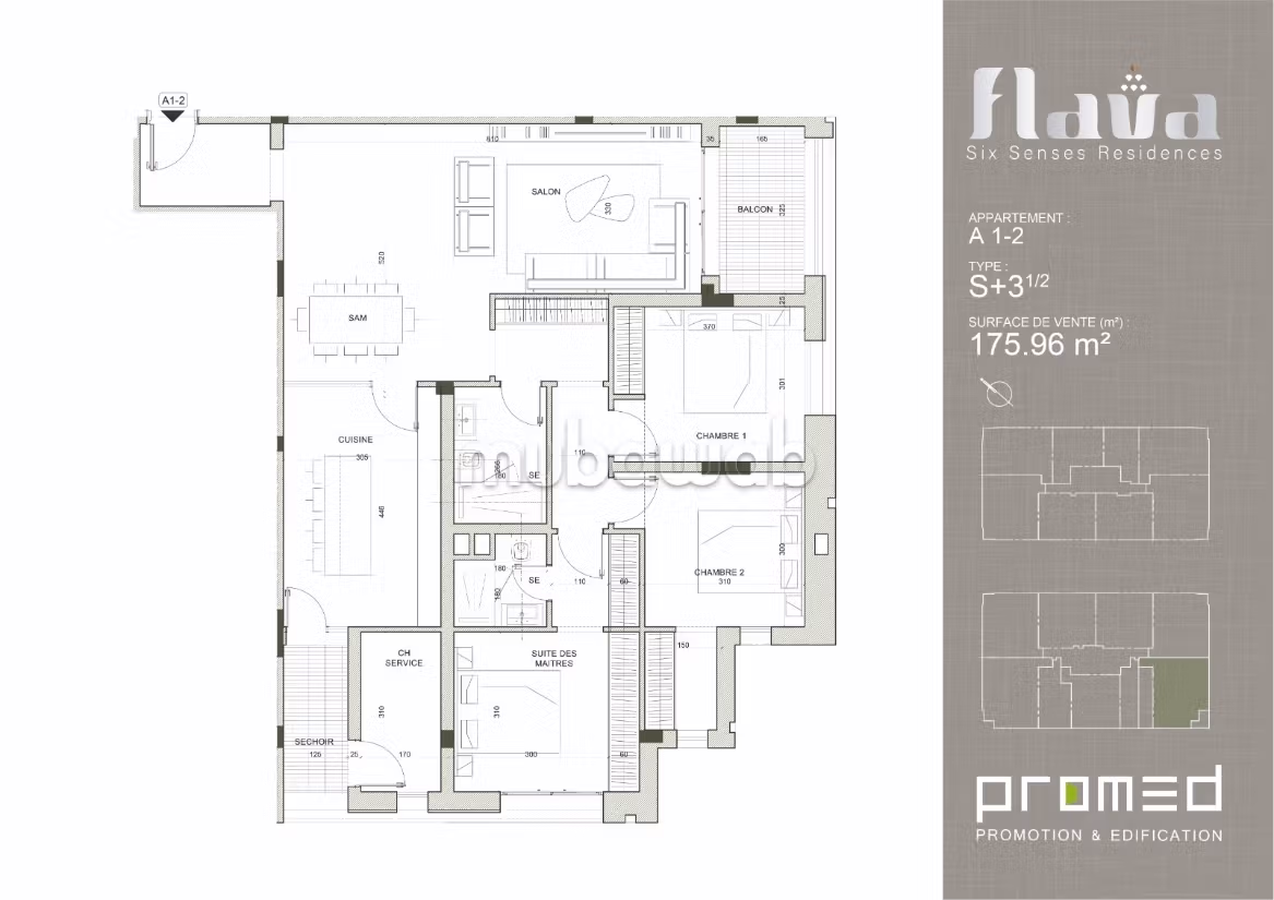 Spacieux S3 aux Jardins de Carthage 176m²