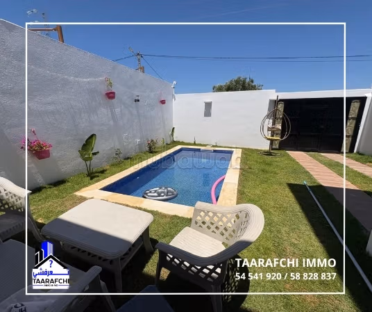 Location estivale: RDC, piscine privative à Hammame