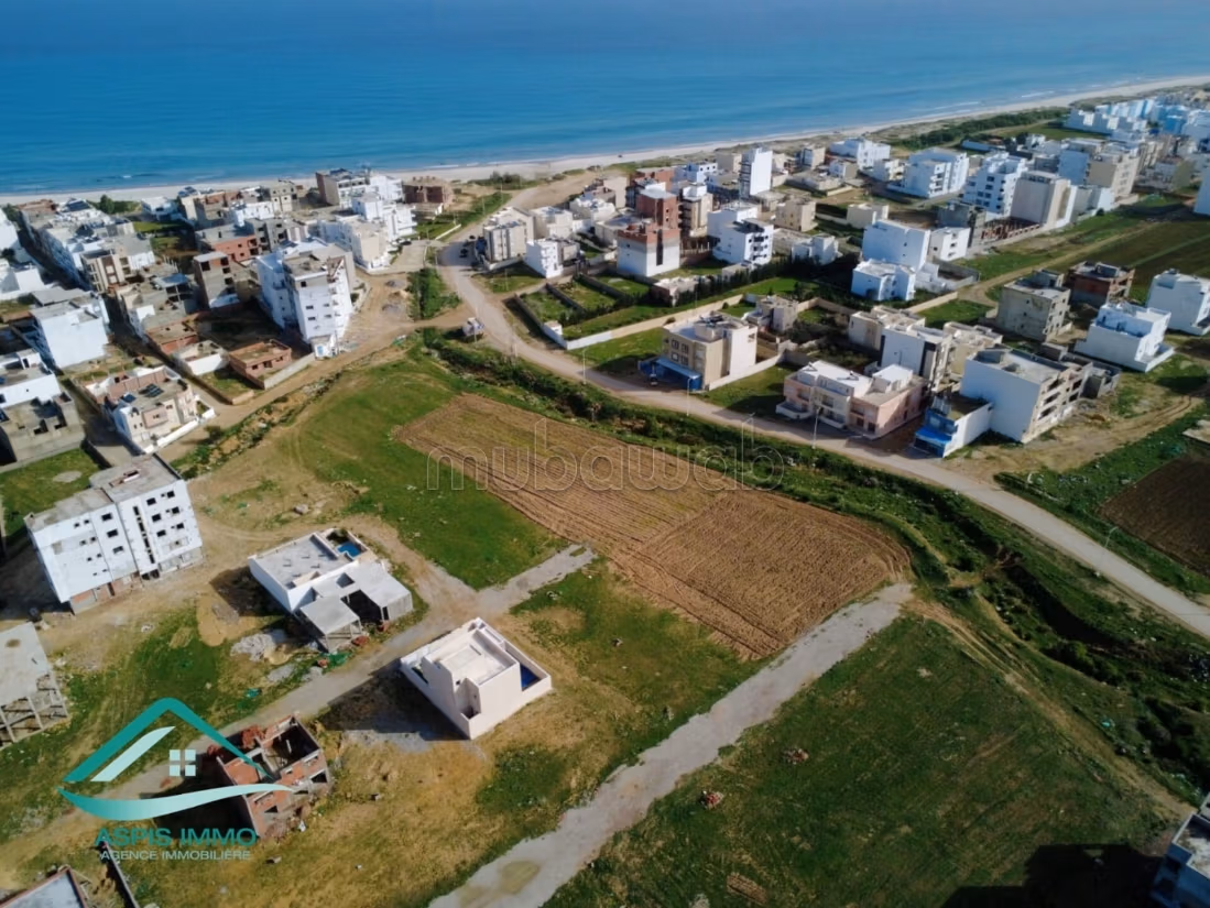 Terrain 2368 m² à 350 mètres plage Ezzahra Kelibia