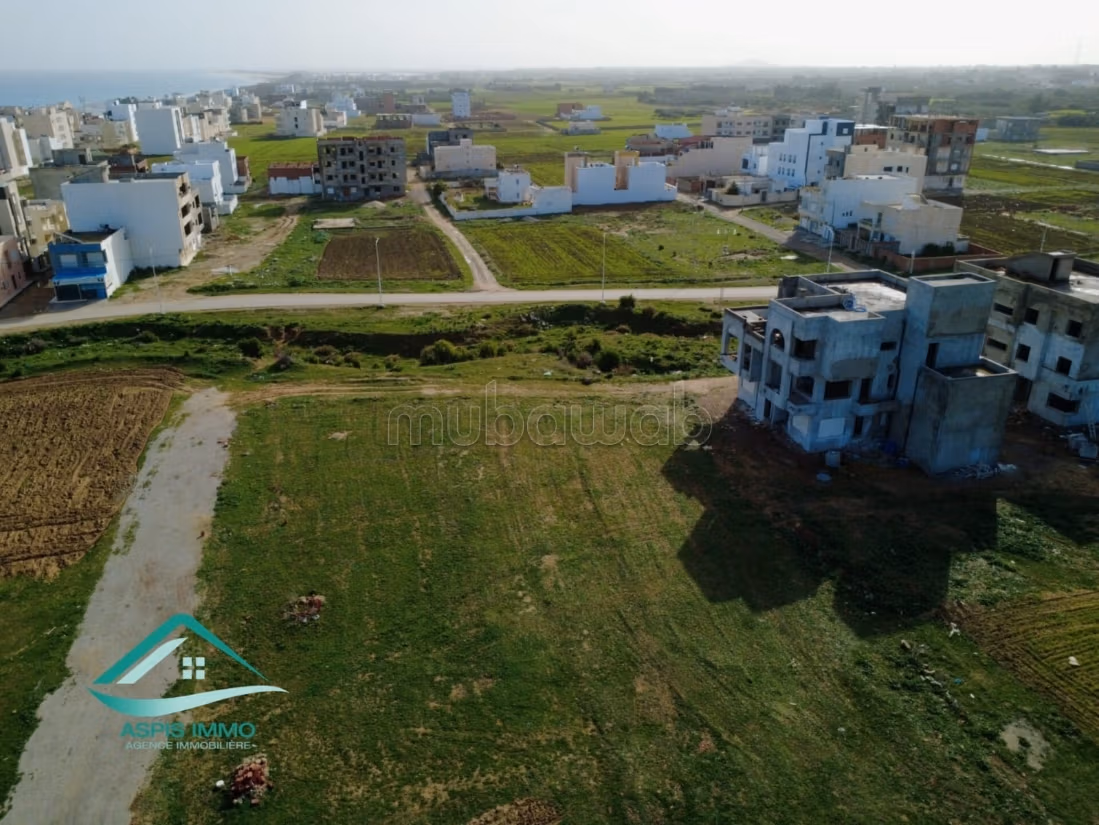Terrain 2368 m² à 350 mètres plage Ezzahra Kelibia