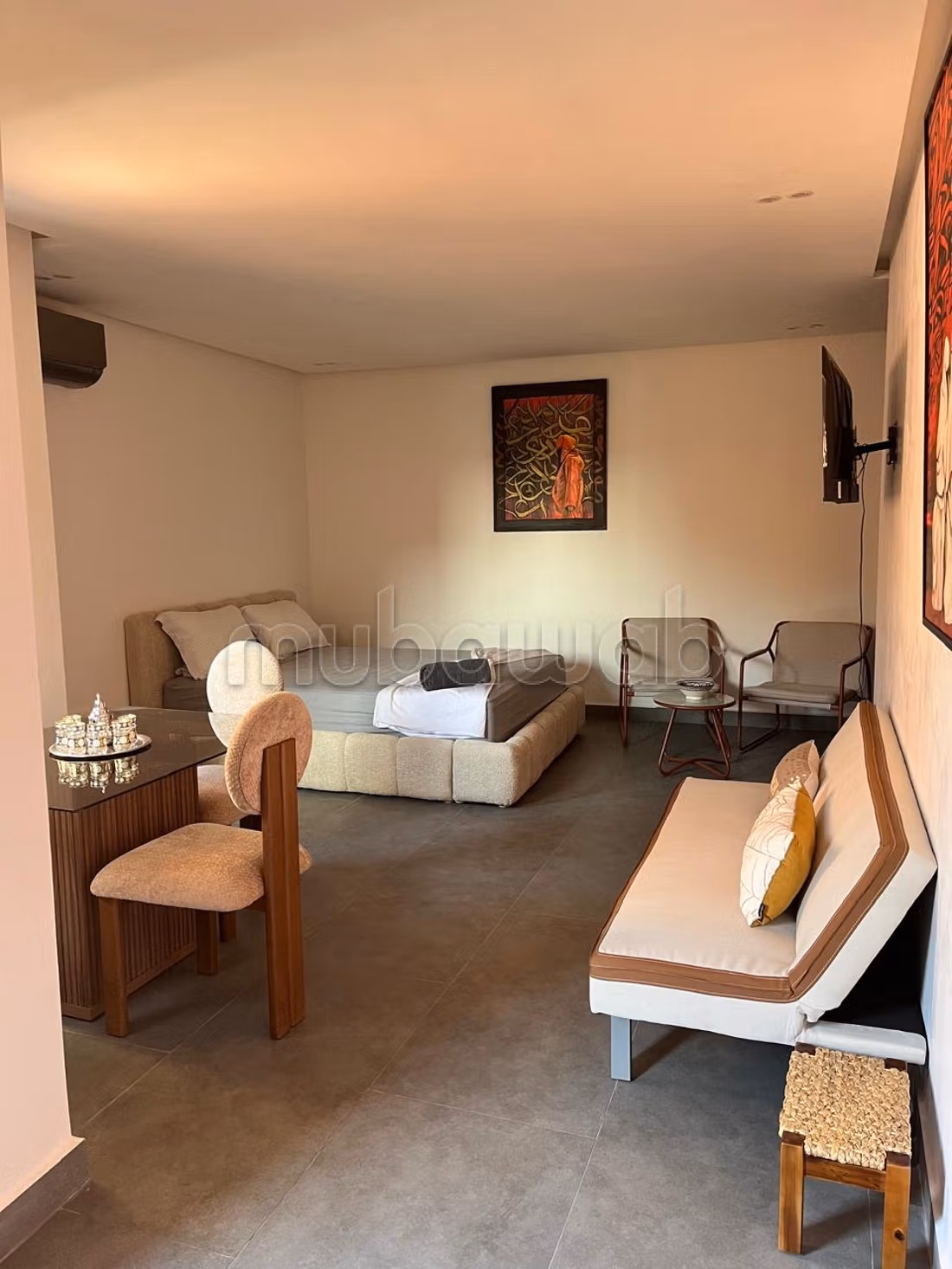 Appartementen te huur in Guéliz. 1 Slaapkamer. Gemeubileerd