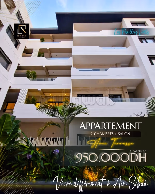 Apartamento en venta en Aïn Sebaâ. Superficie 82M² y 20M² TERRAZA