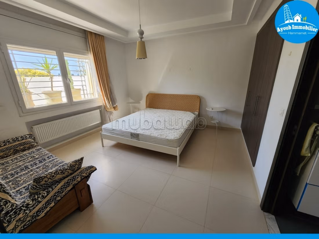 A louer à l'année à Hammamet nord s2 avec jardin