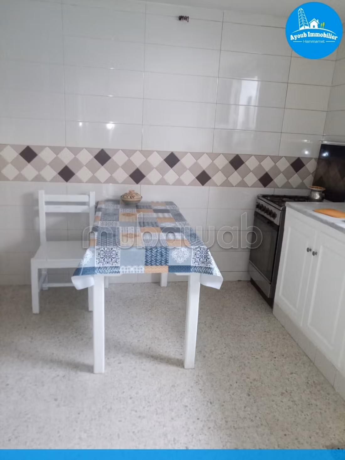 Flat for rent in Hammamet. 2 beautiful rooms. Ample storage space. 
