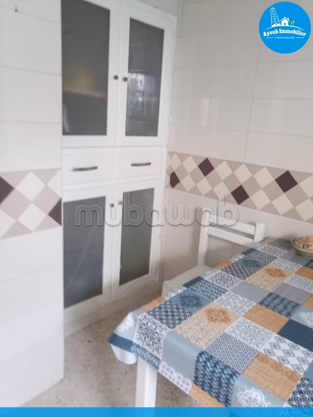 Flat for rent in Hammamet. 2 beautiful rooms. Ample storage space. 