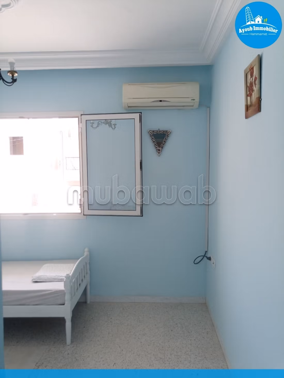 Flat for rent in Hammamet. 2 beautiful rooms. Ample storage space. 