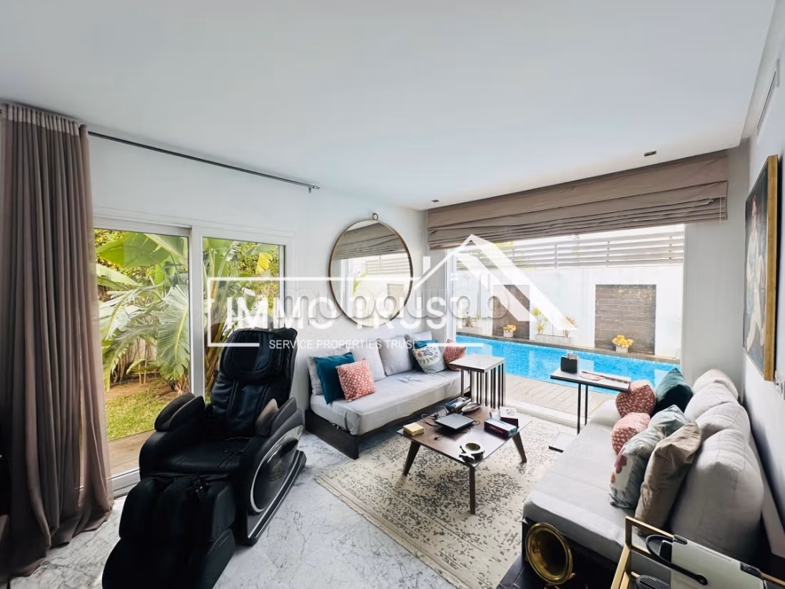 Villa S4 avec jardin et piscine à La Marsa