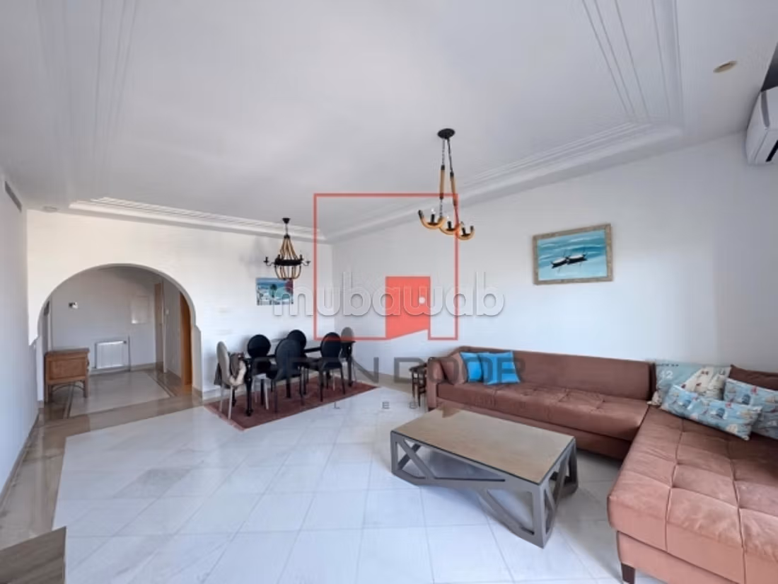 Appartement S2 meublé vue mer à Gammarth