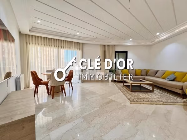 Sell apartment in Les Jardins de Carthage. 4 large living areas. Furnished. 