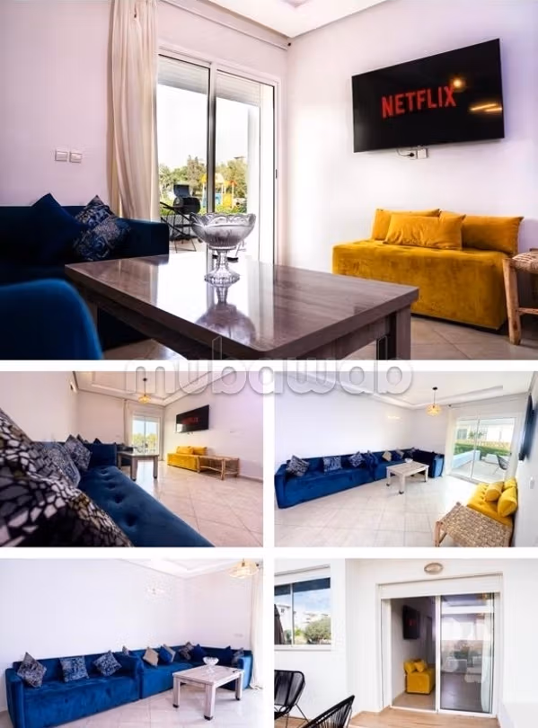 Appartement en location à Tamri. 2 chambres. Meublé