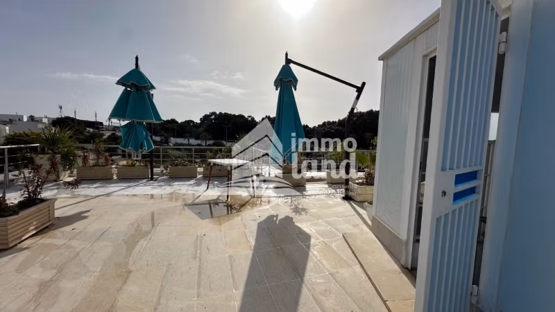 Duplex S3 meublé jamais habité vue mer à Gammarth supérieu