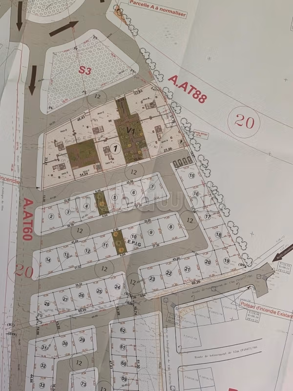 Terrain en vente à Ain Attig.
Surface totale 159 m²