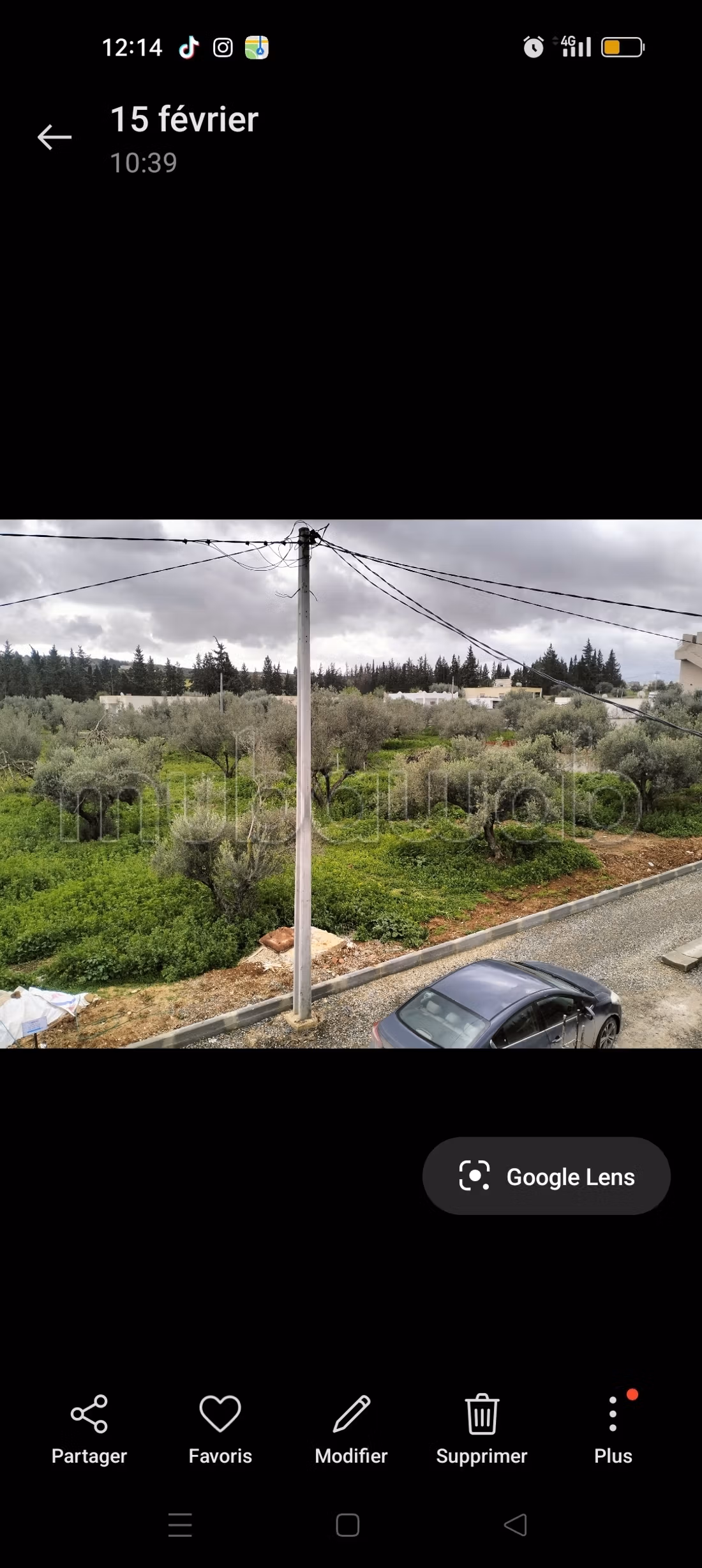 A vendre lot de terrain Mnihla 
route de Tunis City
