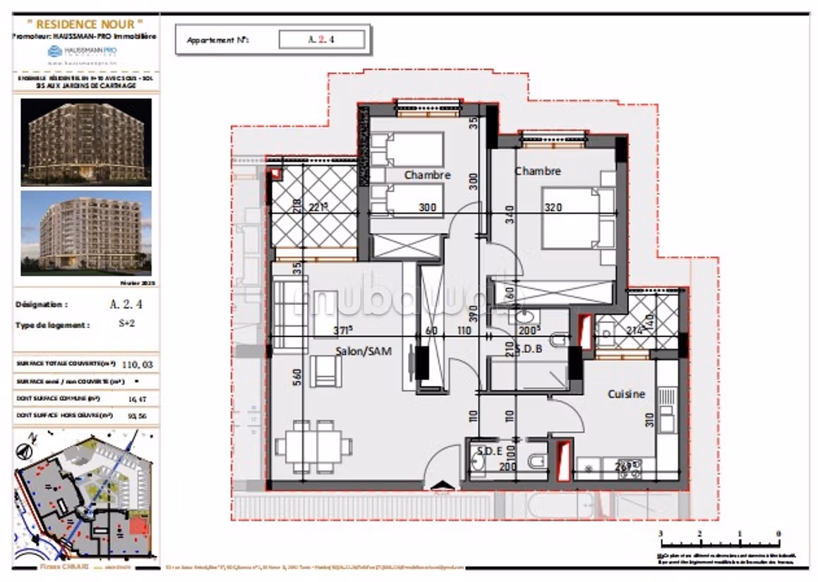 Appartamento da acquistare a Les Jardins de Carthage. 2 camere
