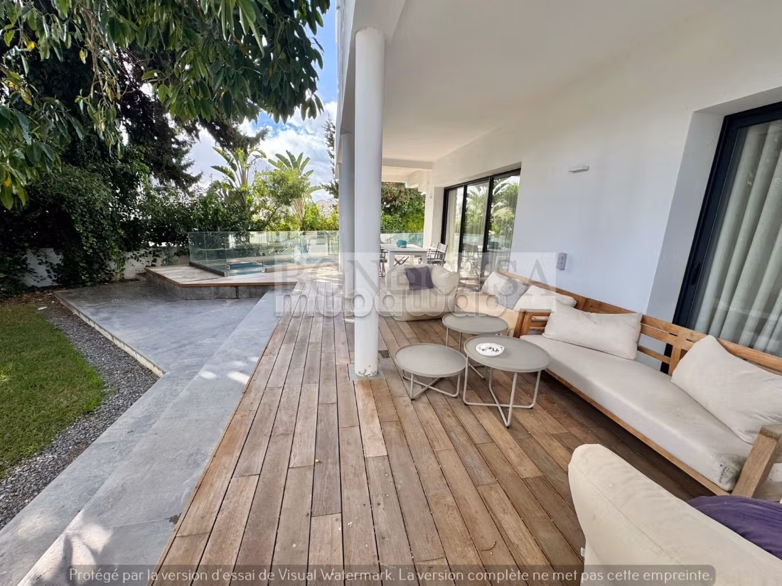 Villa S3 Meublée avec piscine à louer à Carthage