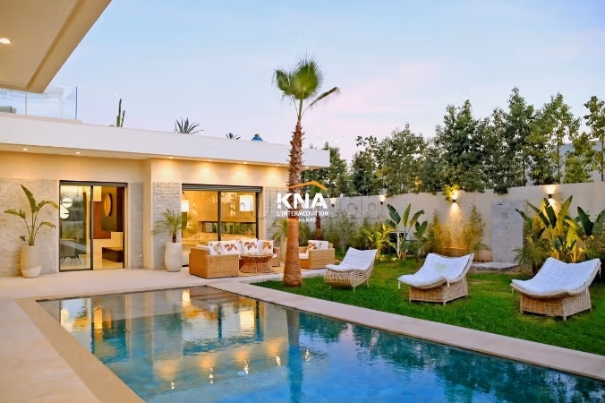 Magnifica villa di alta rappresentanza a un piano situata in una residenza sicura