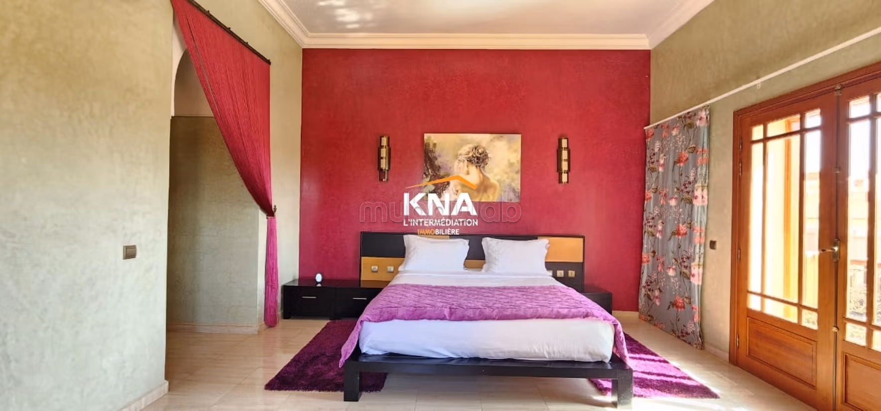 Elegant mixed-style villa with a superb view of the Atlas Mountains
