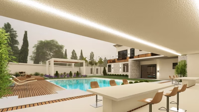 Half-afgebouwde villa te koop aan de Route de Ouarzazate. Oppervlakte van 1800 m², km 16