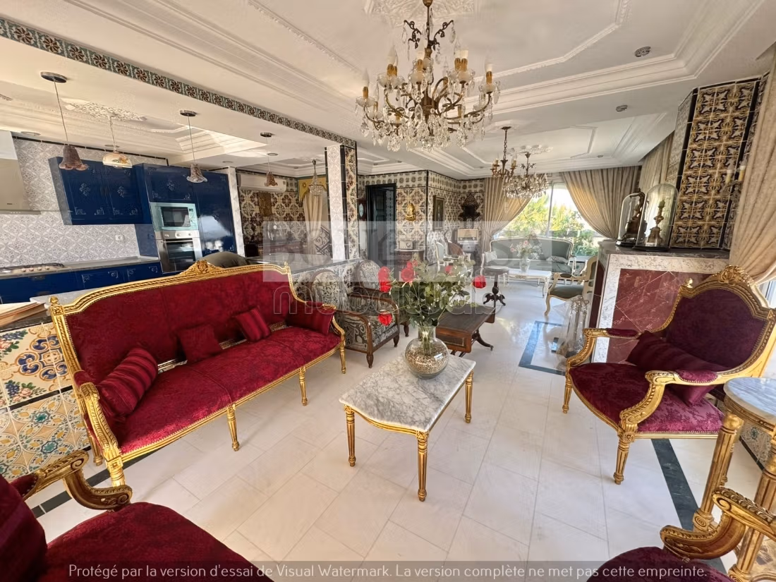 Duplex S3 Meublé vue mer à louer à Gammarth