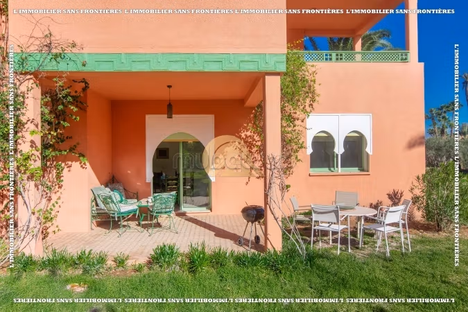 Appartement à louer à Palmeraie, Marrakech — Jardin privé – Piscine collective – 111 m²
