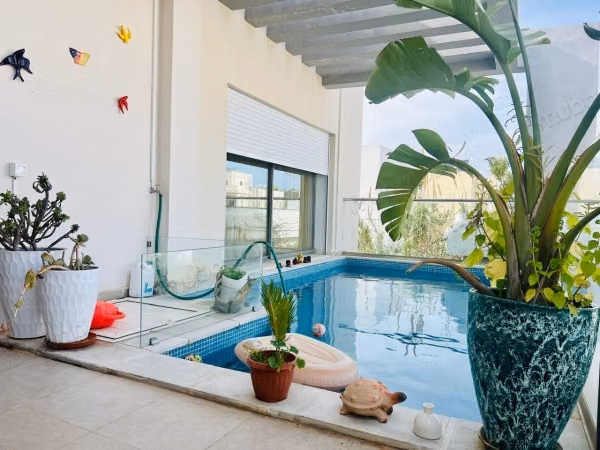 In Vendita un duplex S3 con piscina a Gammarth