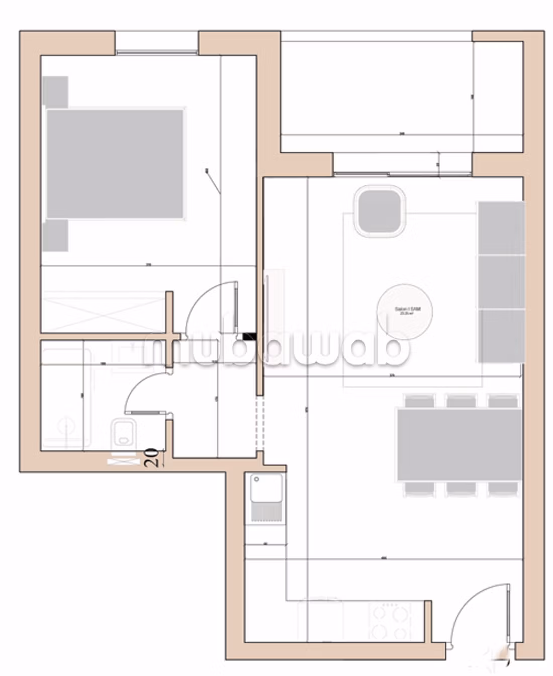 In vendita appartamento S1 HS a AFH Mrezga Hammamet