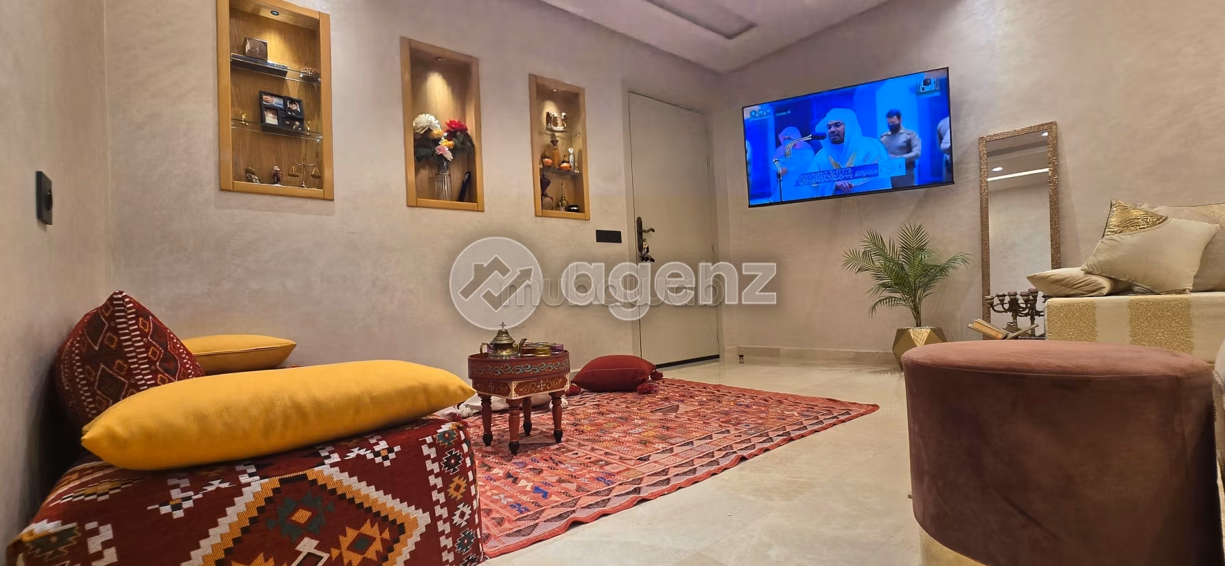 شقة للإيجار 54 م²، غرفتان دار بوزا