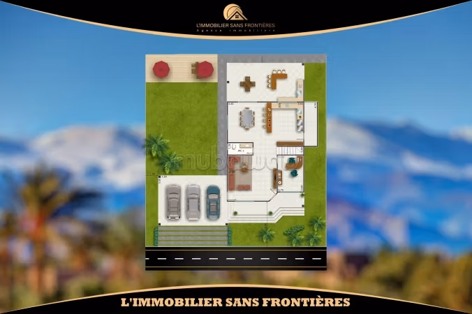 Land beschikbaar in Route de l'Ourika. Totale oppervlakte 370 m²