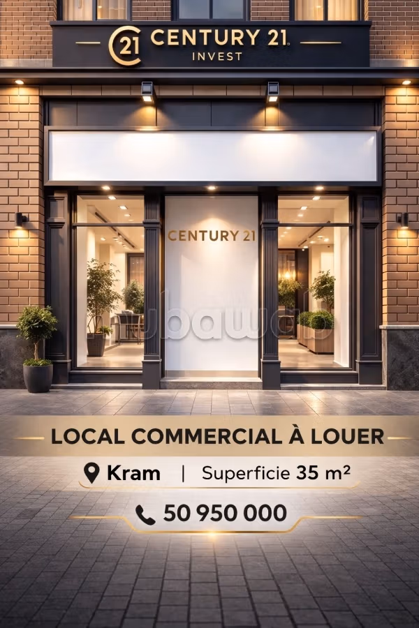 A louer: un local commercial de 35 m² à kram