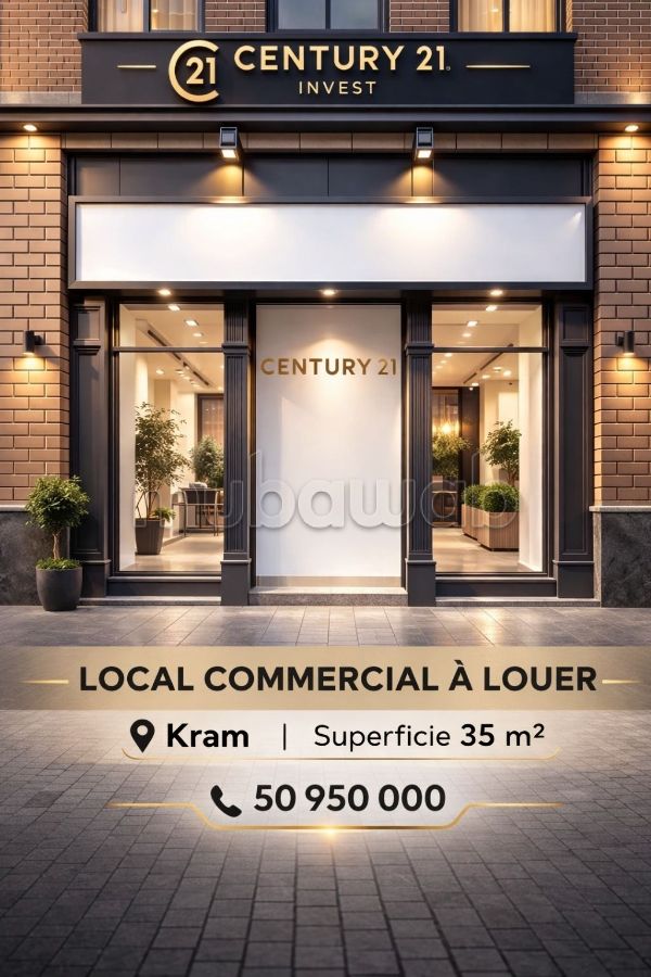 A louer: un local commercial de 35 m² à kram