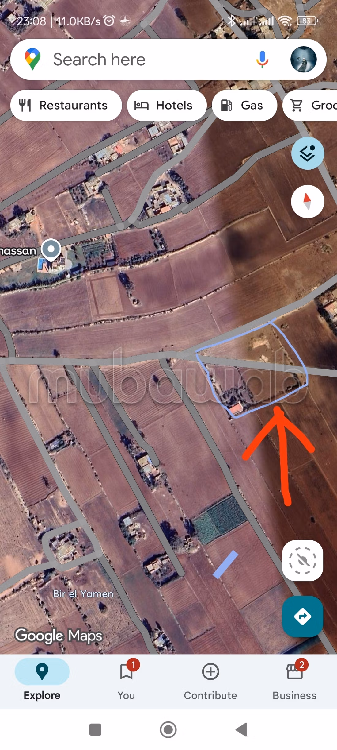 Land for sale. Area 6800 m²