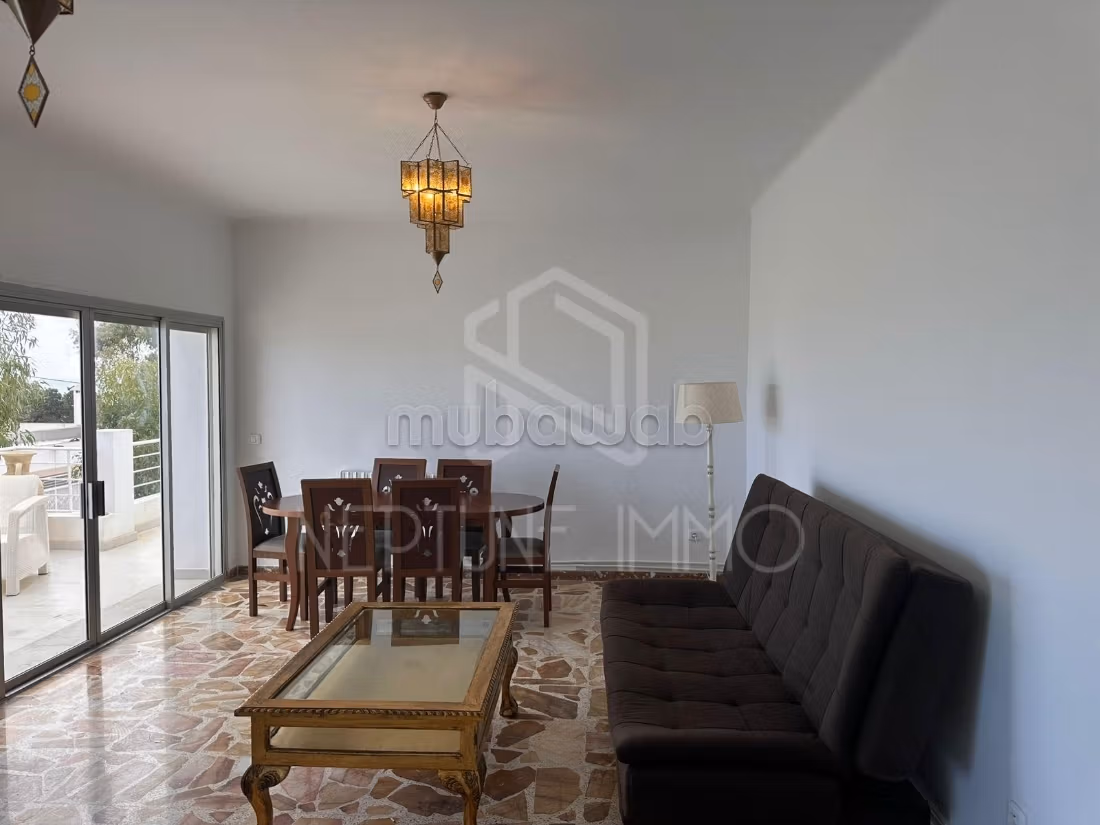 Furnished apartment with sea view in La Marsa