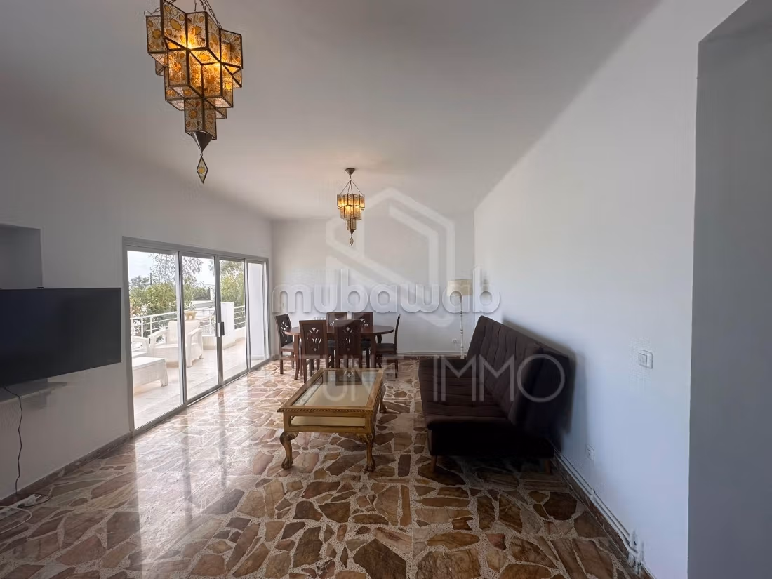 Furnished apartment with sea view in La Marsa