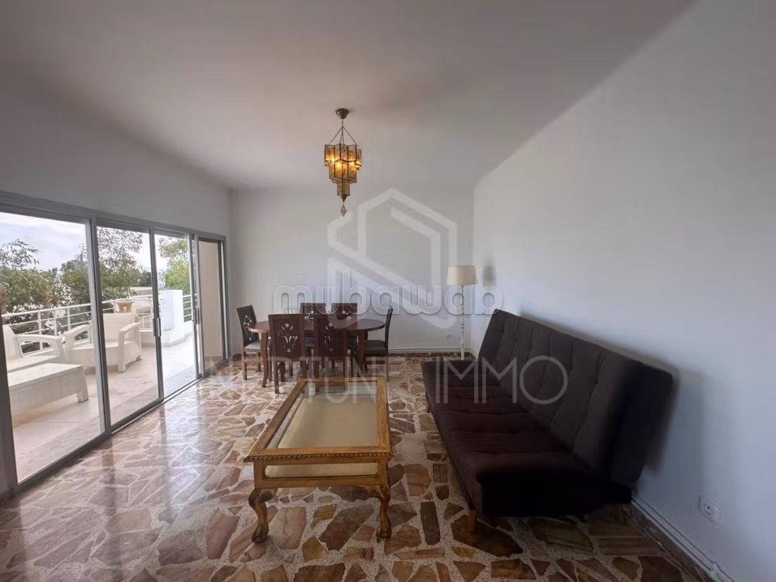 Furnished apartment with sea view in La Marsa