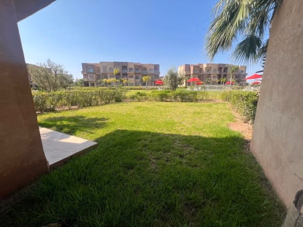Rez de jardin neuf 3 chambres en vente à prestigia argan Marrakech