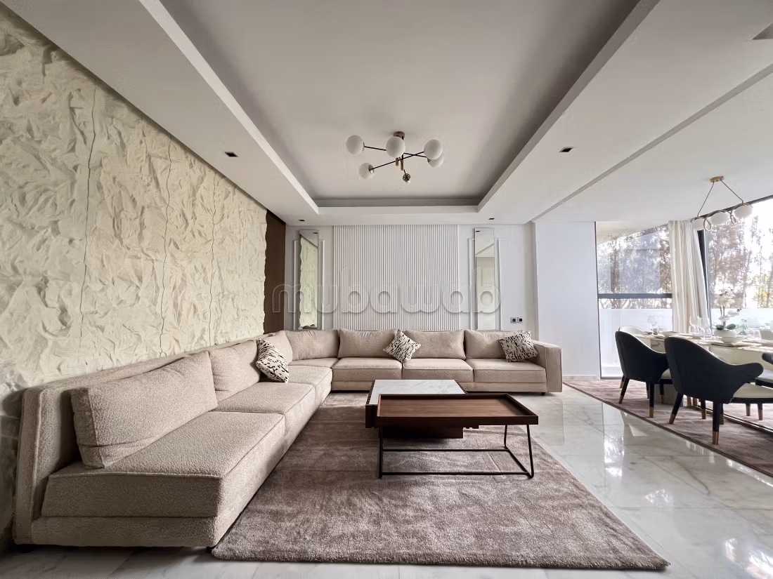 Superbe location d'un magnifique appartement rez de jardin neuf meublé avec terrasse 2 chambres avec piscine, fitness hammam — 2