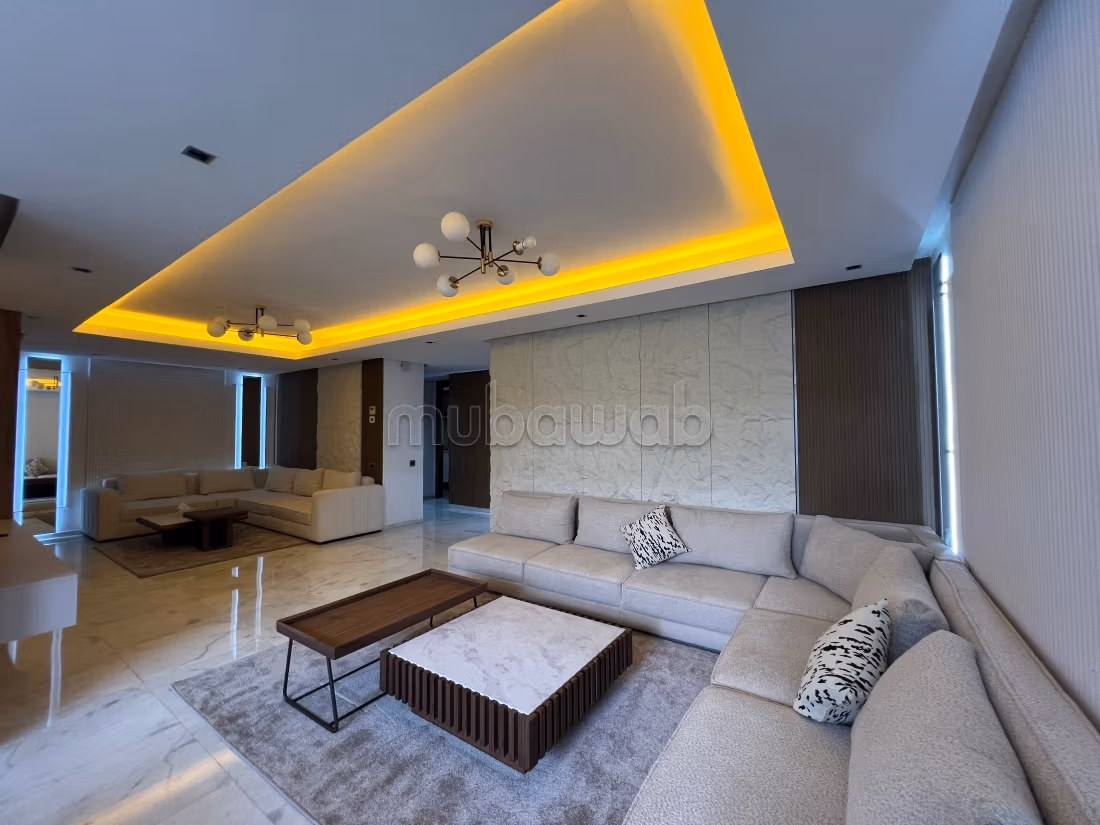 Superbe location d'un magnifique appartement rez de jardin neuf meublé avec terrasse 2 chambres avec piscine, fitness hammam — 4
