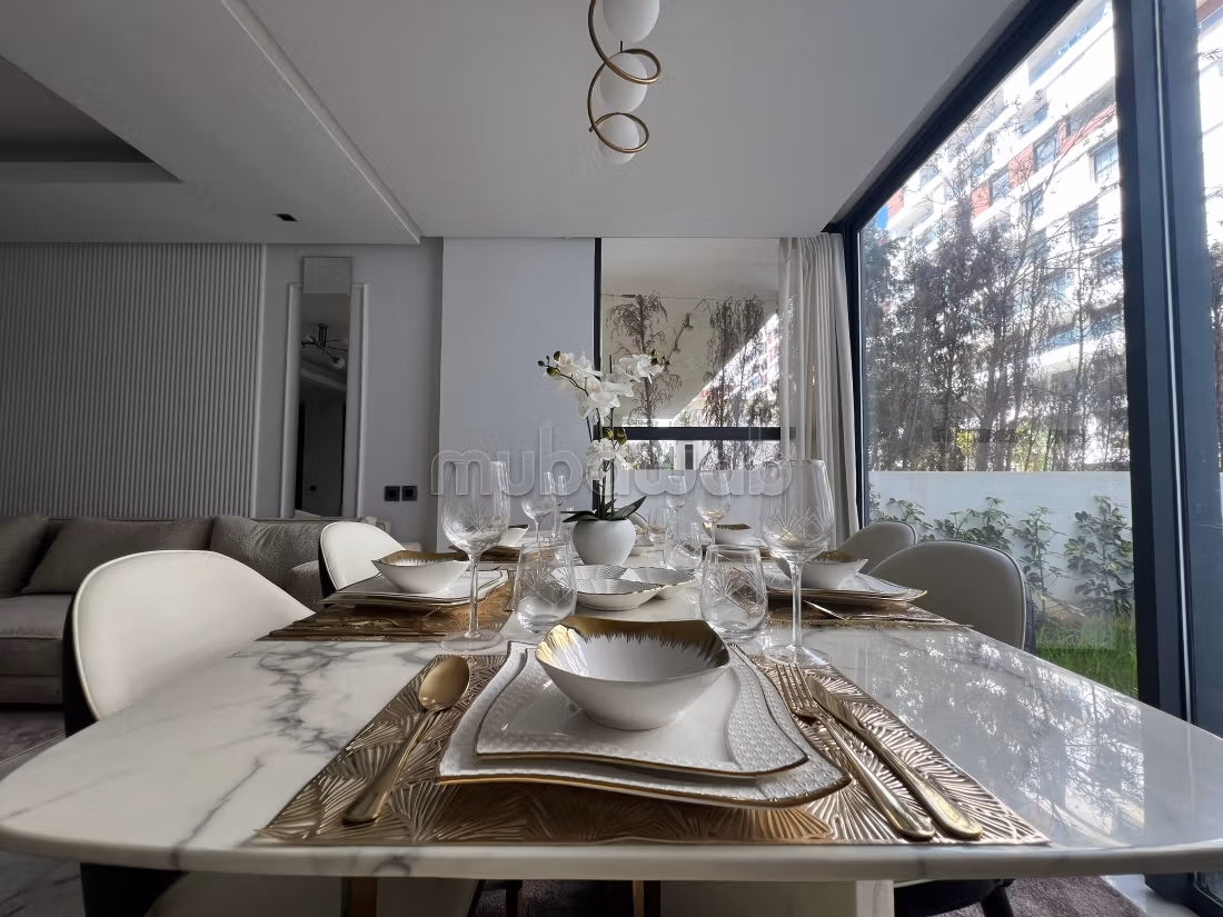 Superbe location d'un magnifique appartement rez de jardin neuf meublé avec terrasse 2 chambres avec piscine, fitness hammam — 6