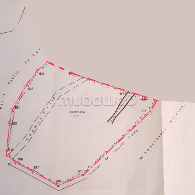 Terrain 2200m² Tanger Front Rue ZRM