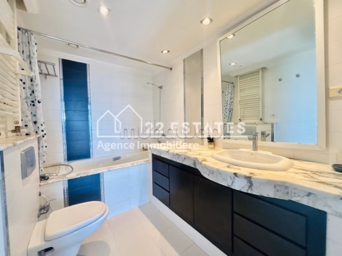 Appartamento S3 arredato con vista mare a Gammarth