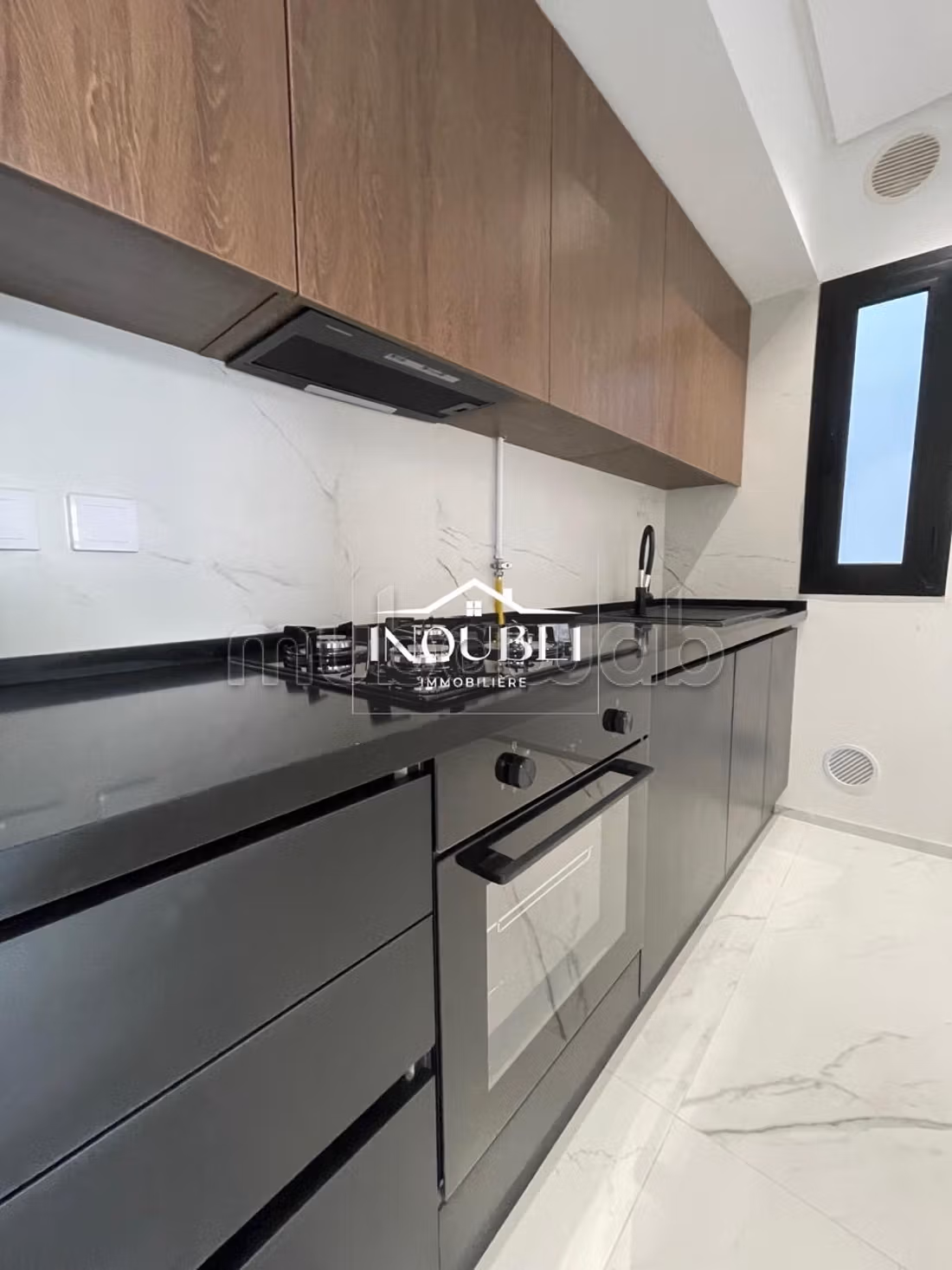In affitto - Appartamento S1 con giardino privato a La Nouvelle Soukra, mai abitato