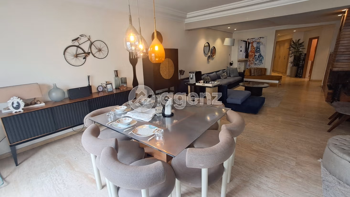Appartement à vendre 203 m², 3 chambres Triangle d'Or Casablanca