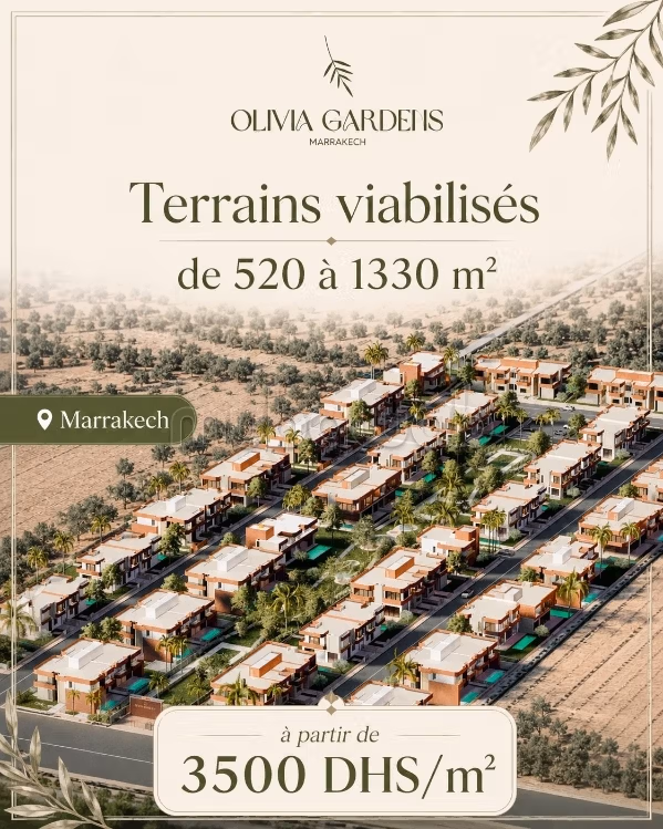Land for sale in Route de l'Ourika. Surface area 520 m²