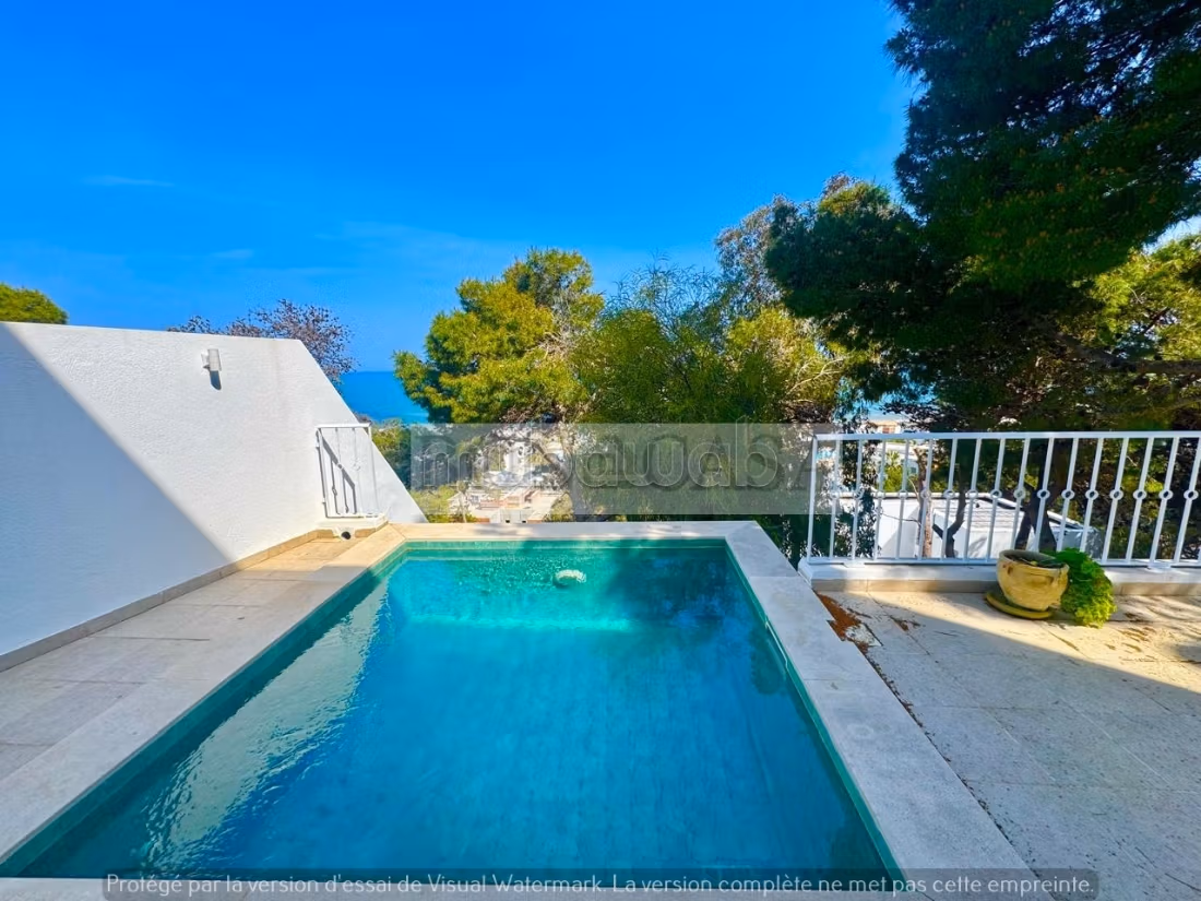 Villa S3 vue mer&piscine à louer à la Marsa