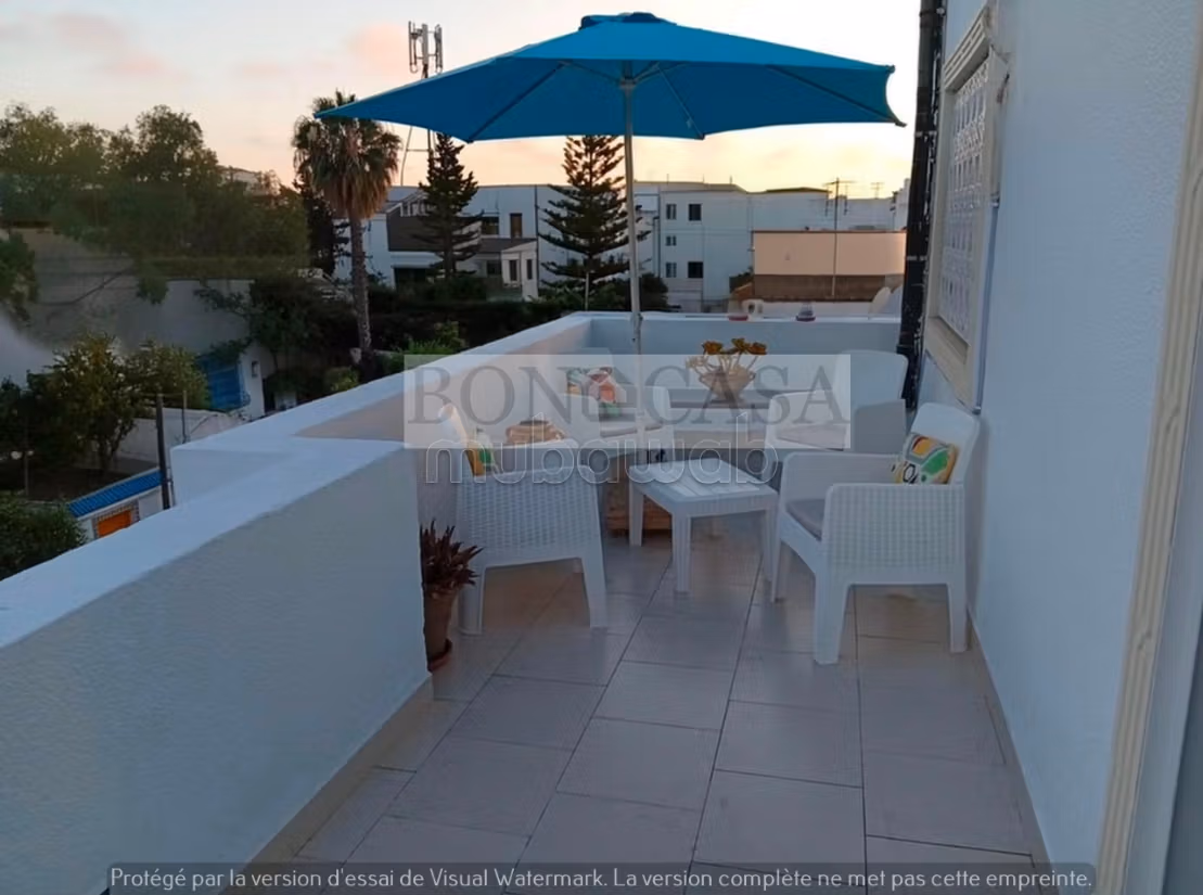 Duplex S3 arredato con terrazza in affitto nel cuore di Sidi Bousaid