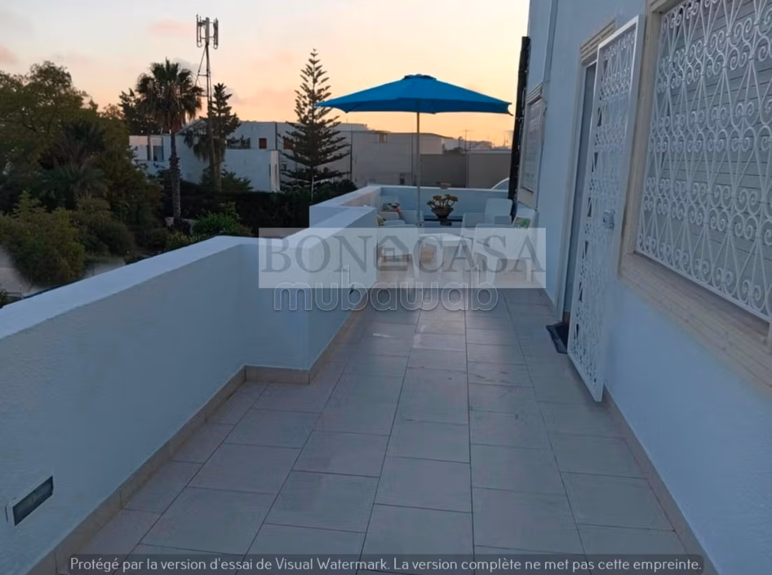 Duplex S3 arredato con terrazza in affitto nel cuore di Sidi Bousaid