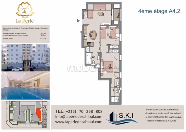 Sale of a lovely apartment. Area of 92,21 m²